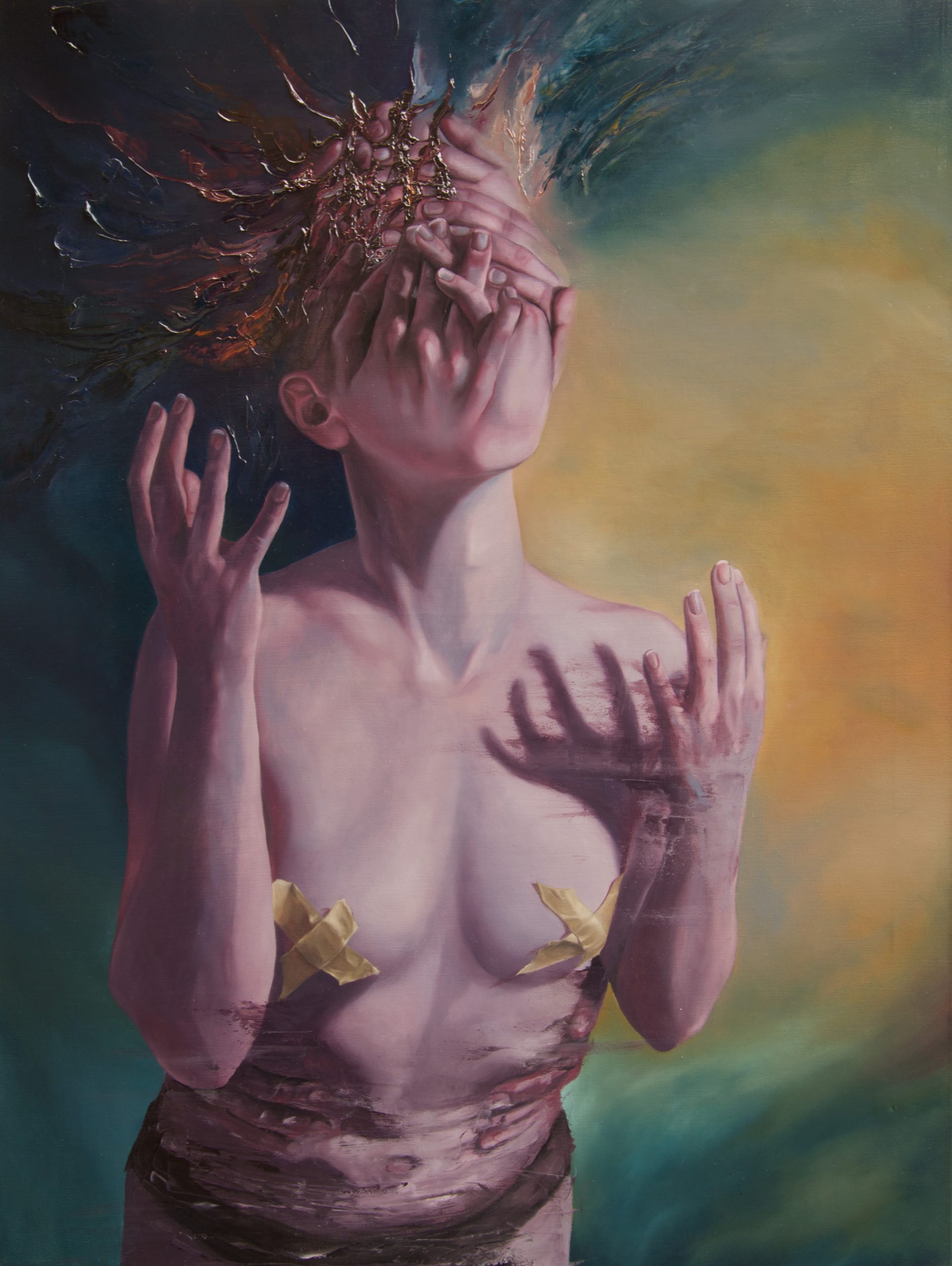 Pavel Sequens - Migraine - 2021 | 80 x 60 cm | Oil on canvas